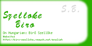 szelloke biro business card